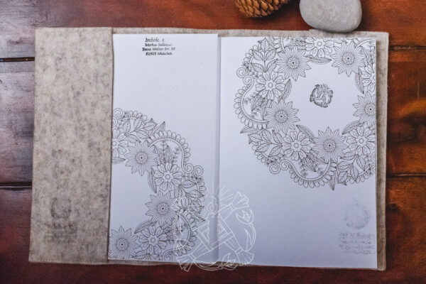 Notizbuch mit Einband Eichenlaub Wolf PMS – Bild 4