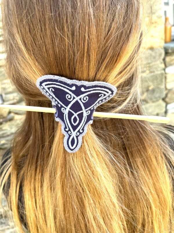Haarspange Jugenstil blau