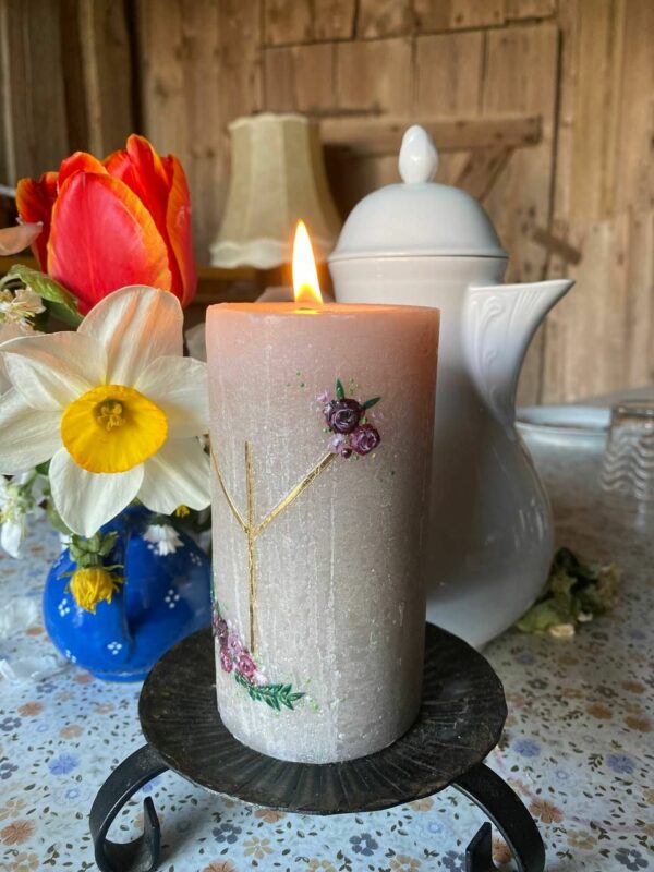 Ritualkerze  Geburtstagsblüten – Bild 2
