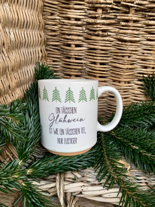 gravierte Keramiktasse lustiger Glühwein - limitiert-