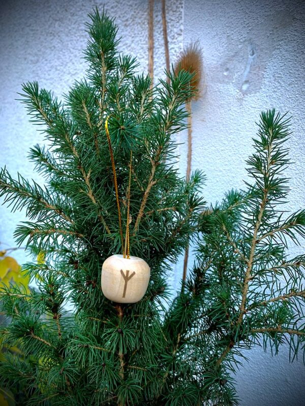 Juläpfel Baumschmuck 4er Runenbündel – Bild 3