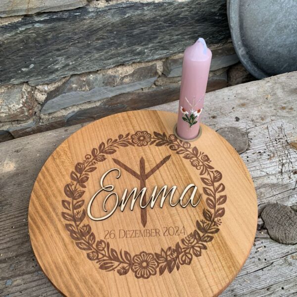 Geburtstagsteller Blumenkranz  personalisierbar