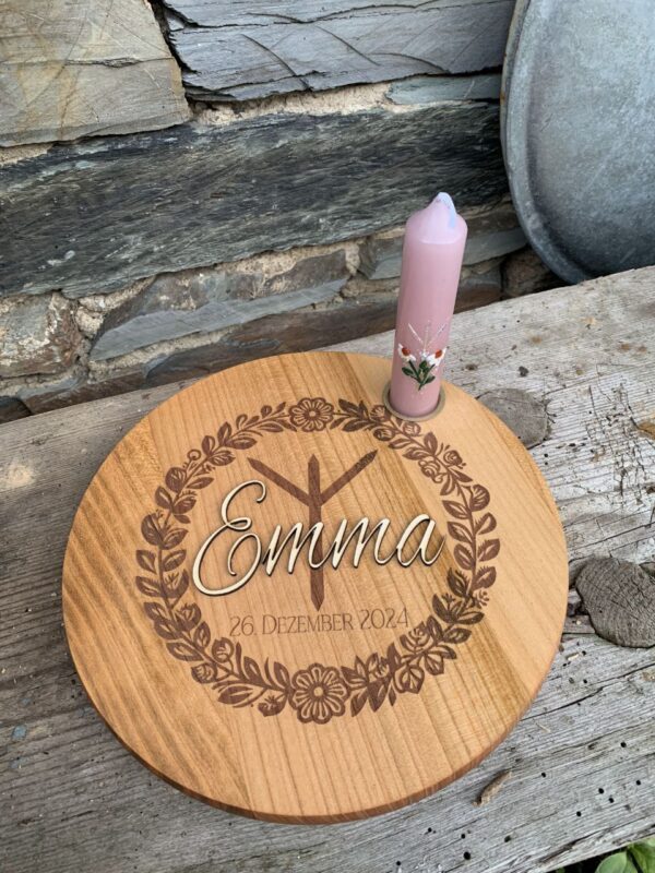Geburtstagsteller Blumenkranz  personalisierbar